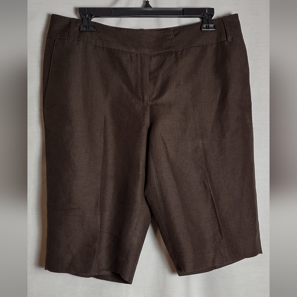 Loft Linen Blend Bermuda Shorts